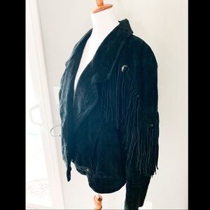 Vintage Fringe Leather Jacket 1X